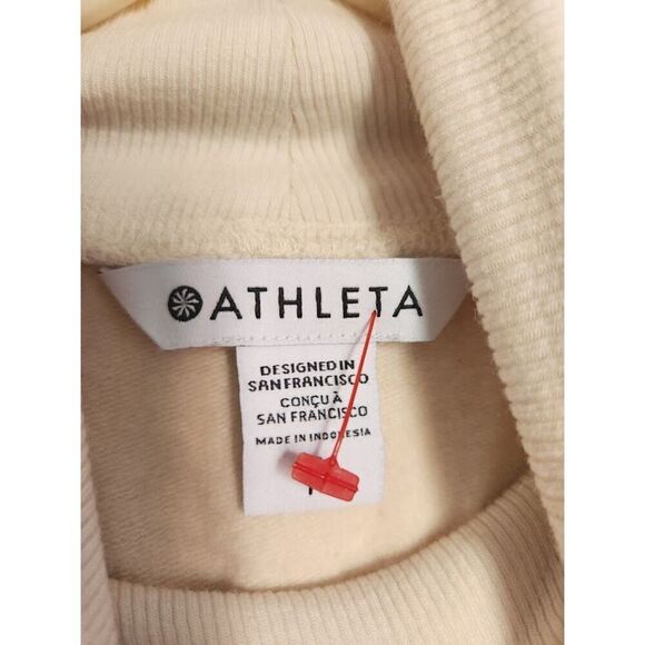 Athleta "Balance Cinche" Ivory/Cream Modal Turtleneck Sweatshirt size Small - Picture 7 of 10